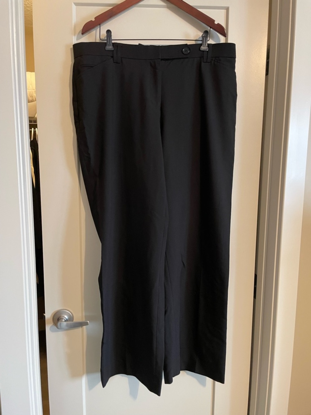 Addition Elle Black Women's Dress Pants - Straight Leg